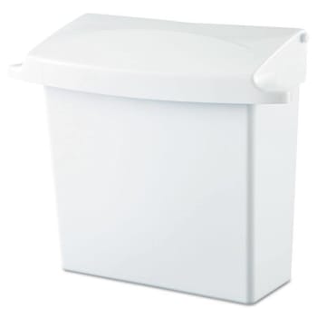 Rubbermaid Commercial Wall-Mount Sanitary Napkin Bin W/ Rigid Liner (White)