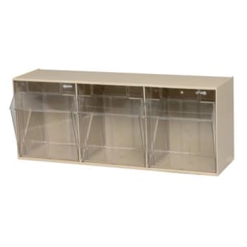 Quantum Storage Systems® Clear Tip Out Bins With Ivory Exterior 7-3/4x23-5/8x9-1/2 In