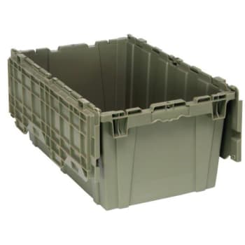 Quantum Storage Systems® Gray Attached Top Distribution Containers 27x17-3/4x12-1/2 Inch