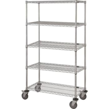 Image for Quantum Storage Systems® Chrome Wire 5 Shelf Mobile Cart 24wx48lx69h Inch from HD Supply