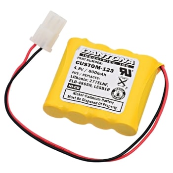 Image for Dantona® #CUSTOM-123 4.8V Emergency Nickel Cadmium Battery Pack from HD Supply