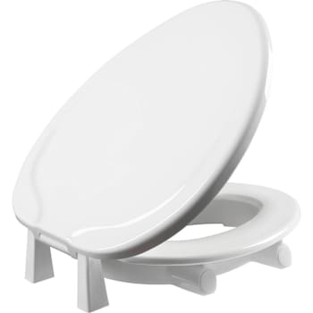 Image for Bemis Clean Shield Whisper-Close Elongated Plastic Closed Front 3 In. Raised Toilet Seat In White from HD Supply