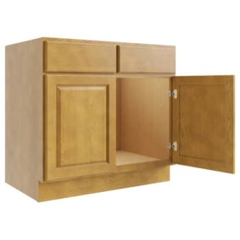 Image for Cnc Cabinetry Country Oak Sink Base Cabinet 39w X 34.5h from HD Supply