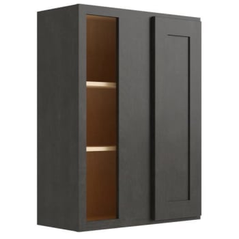 Image for CNC Cabinetry Luxor Smoky Grey Corner Wall Cabinet 23.875w X 36h from HD Supply