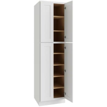 Cnc Cabinetry Luxor White Utility Cabinet 24w X 96h