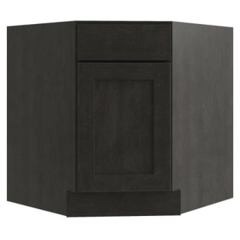 Image for Cnc Cabinetry 32 X 34.5 In. Luxor Left Diagonal Corner Sink Base Cabinet (smoky Grey) from HD Supply