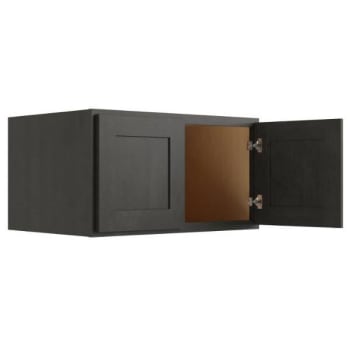 CNC Cabinetry Luxor Smoky Grey Wall Cabinet, 24 Deep 36w X 18h