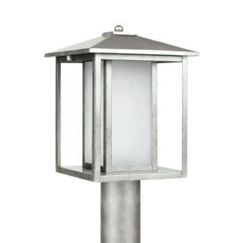 Image for Sea Gull Lighting® Hunnington 9 X 15 In. 1-Light Outdoor Lantern (Weathered Pewter) from HD Supply