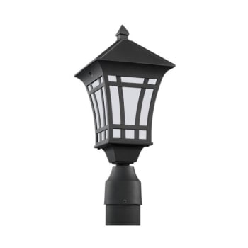 Image for Sea Gull Lighting® Herrington 7.25 x 7.25 in 1 Light Outdoor LED Post Lantern (Black) from HD Supply