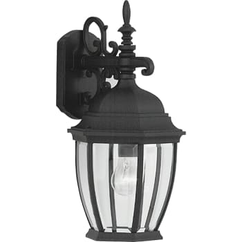 Image for Designers Fountain Tiverton 9.5 x 18.25 in. 1-Light Outdoor Lantern (Black) from HD Supply