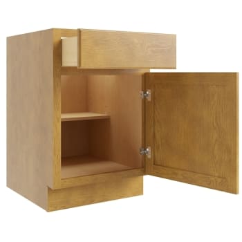 Image for Cnc Cabinetry 9 X 34.5 In. Country Oak Left Base Cabinet (Light Honey) from HD Supply