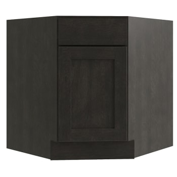 Image for Cnc Cabinetry 32 X 34.5 In. Luxor Right Diagonal Corner Sink Base Cabinet (smoky Grey) from HD Supply
