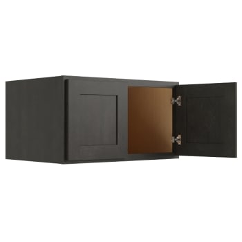 Cnc Cabinetry Luxor Smoky Grey Wall Cabinet, 24 Deep 33w X 18h