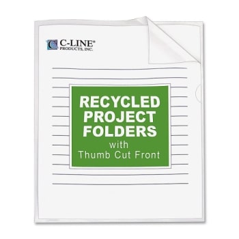 Image for C-Line® Clear Recycled Project Folder Pack Of 25 from HD Supply