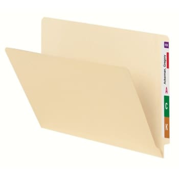 Smead® Manila Straight-Cut Single-Ply End Tab Folder, Package Of 100