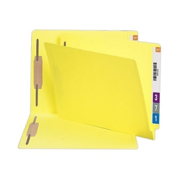 Image for Smead® Yellow Straight-Cut End Tab Folder With Fastener, Package Of 50 from HD Supply