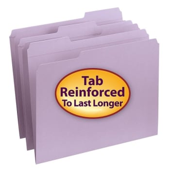 Image for SMEAD® Lavender 1/3-Cut Reinforced Tab File Folder, Package Of 100 from HD Supply