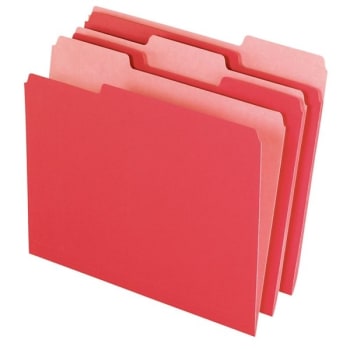 Image for Office Depot® Red 1/3-Cut File Folder Pack Of 100 from HD Supply