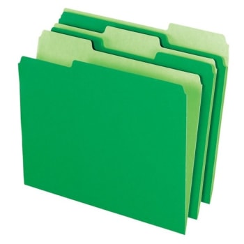 Image for Office Depot® Green 1/3-Cut File Folder Pack Of 100 from HD Supply
