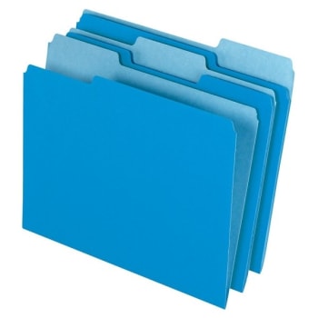 Image for Office Depot® Blue 1/3-Cut File Folder Pack Of 100 from HD Supply