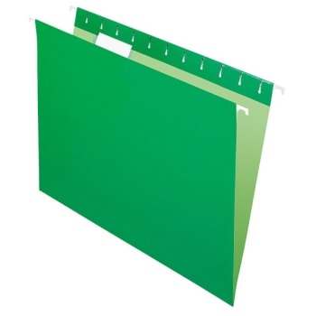 Image for Office Depot® Bright Green 1/5-Tab Cut Hanging Folder Pack Of 25 from HD Supply