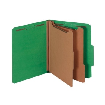 Image for Office Depot® Light Green 2-Divider Classification Folder Pack Of 5 from HD Supply