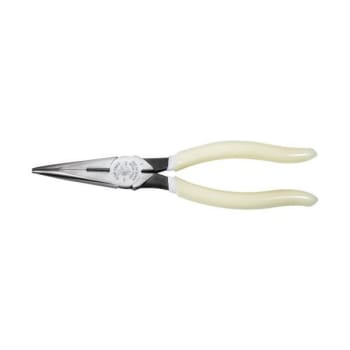 Klein Tools® Glow In The Dark Hi-Viz Long Nose Side Cutting Plier 8"