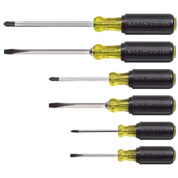 Image for Klein Tools® Black/Yellow 6-Piece Cushion Grip Screwdriver Set from HD Supply