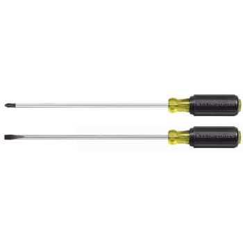 Image for Klein Tools® Steel 2-Piece Long Blade Screwdriver Set 10" from HD Supply