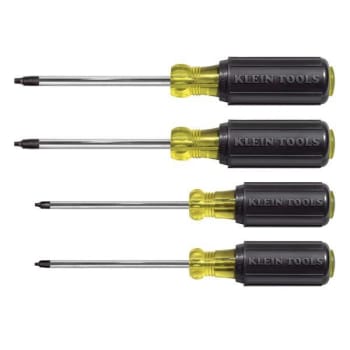 Image for Klein Tools® 4-Piece Cushion Grip Square Recess Screwdriver Set from HD Supply