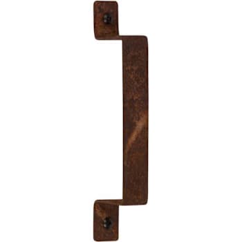 Delaney Hardware Barn Door Handle Weathered Rust, Flat Square
