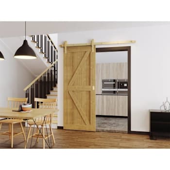 Image for Delaney Hardware Barn Door 1000 Series 6 Ft Satin Brass, Standard from HD Supply