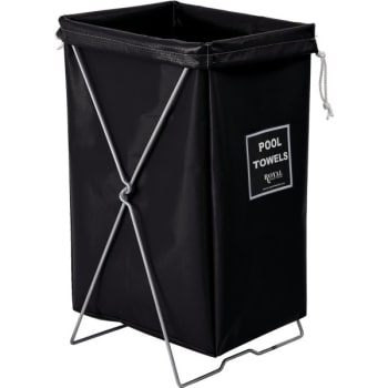 Image for Royal Basket Trucks Pool Towel Hamper Bag, Black, Stand Not Included from HD Supply
