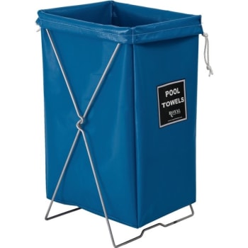 Image for Royal Basket Trucks Pool Towel Hamper Kit, Blue, Includes Stand And Bag from HD Supply