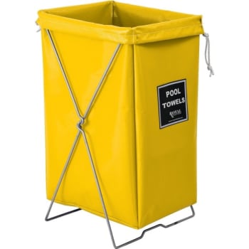 Royal Basket Trucks Pool Towel Hamper Bag, Yellow, Stand Not Included