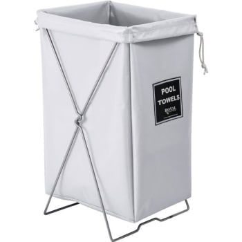 Image for Royal Basket Trucks Pool Towel Hamper Bag, White, Stand Not Included from HD Supply