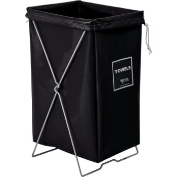 Image for Royal Basket Trucks Towel Hamper Kit, Black, Includes Stand And Bag from HD Supply