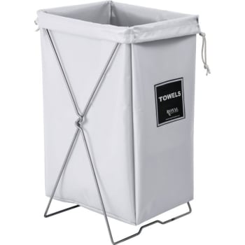 Image for Royal Basket Trucks Towel Hamper Kit, White, Includes Stand And Bag from HD Supply