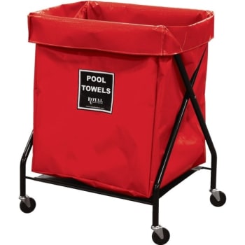 Image for Royal Basket Trucks 6 Bushel X-Frame Cart & Red Vinyl Bag Labeled Pool Towels from HD Supply