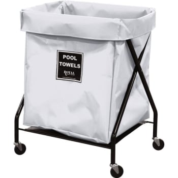 Image for Royal Basket Trucks 8 Bushel X-Frame Cart & White Vinyl Bag Labeled Pool Towels from HD Supply