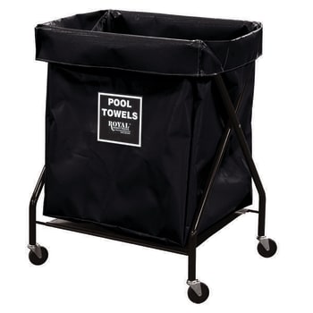 Image for Royal Basket Trucks 8 Bushel X-Frame Cart & Black Vinyl Bag Labeled Pool Towels from HD Supply