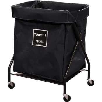 Image for Royal Basket Trucks 6 Bushel X-Frame Cart & Black Vinyl Bag Labeled Towels from HD Supply