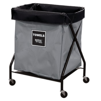 Image for Royal Basket Trucks 6 Bushel X-Frame Cart & Gray Vinyl Bag Labeled Towels from HD Supply