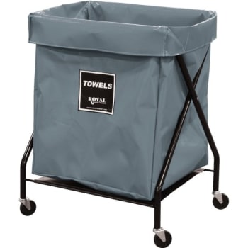 Image for Royal Basket Trucks 6 Bushel X-Frame Cart & Gray Vinyl Bag Labeled Towels from HD Supply