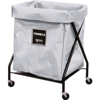 Image for Royal Basket Trucks 8 Bushel X-Frame Cart & White Vinyl Bag Labeled Towels from HD Supply