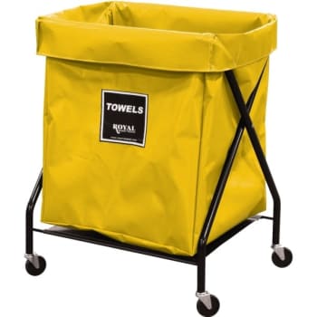 Image for Royal Basket Trucks 8 Bushel X-Frame Cart & Yellow Vinyl Bag Labeled Towels from HD Supply