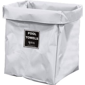 Image for Royal Basket Trucks 6 Bushel X-Frame Replacement Bag, White Vinyl, Pool Towels from HD Supply