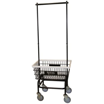 Image for Royal Basket Trucks Small Wire Laundry Cart, Double Hanger Included from HD Supply