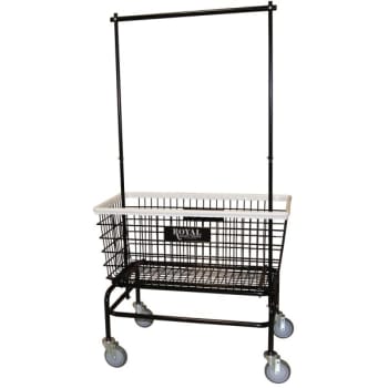 Image for Royal Basket Trucks Large Wire Laundry Cart, Double Hanger Included from HD Supply