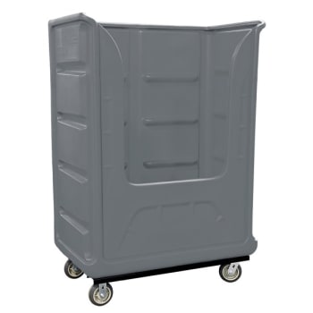 Image for Royal Basket Trucks 48 Cubic Foot Bulk Poly Truck 48 x 28 x 61 x 68 1/2”, Gray from HD Supply